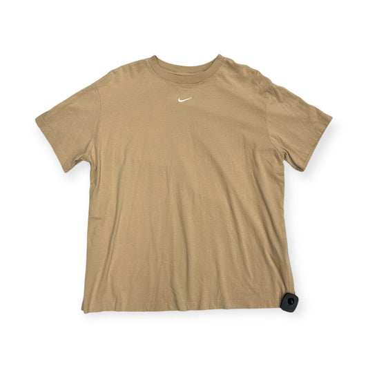 Athletic Top Short Sleeve By Nike Apparel In Beige, Size: 33