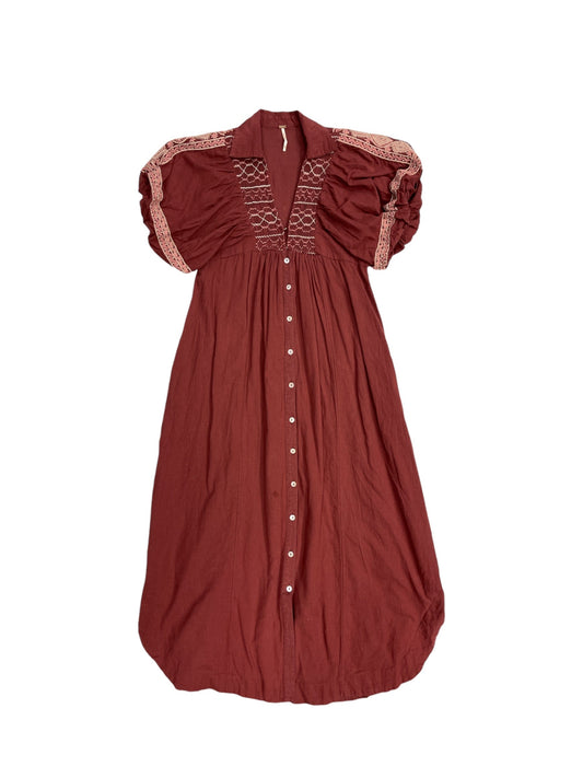 Dress Casual Maxi By Free People In Red & White, Size: Xs