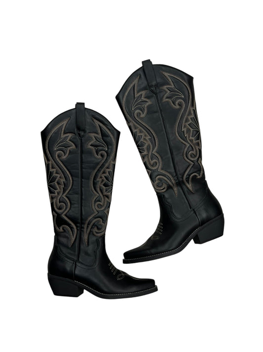 Boots Western By Wild Fable In Black & Brown, Size: 8