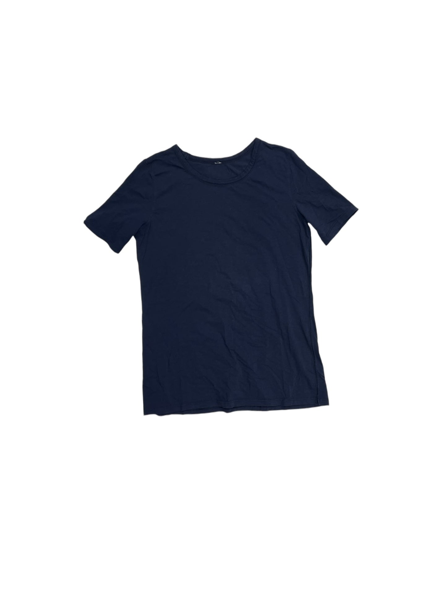 Athletic Top Short Sleeve By Lululemon In Navy, Size: S