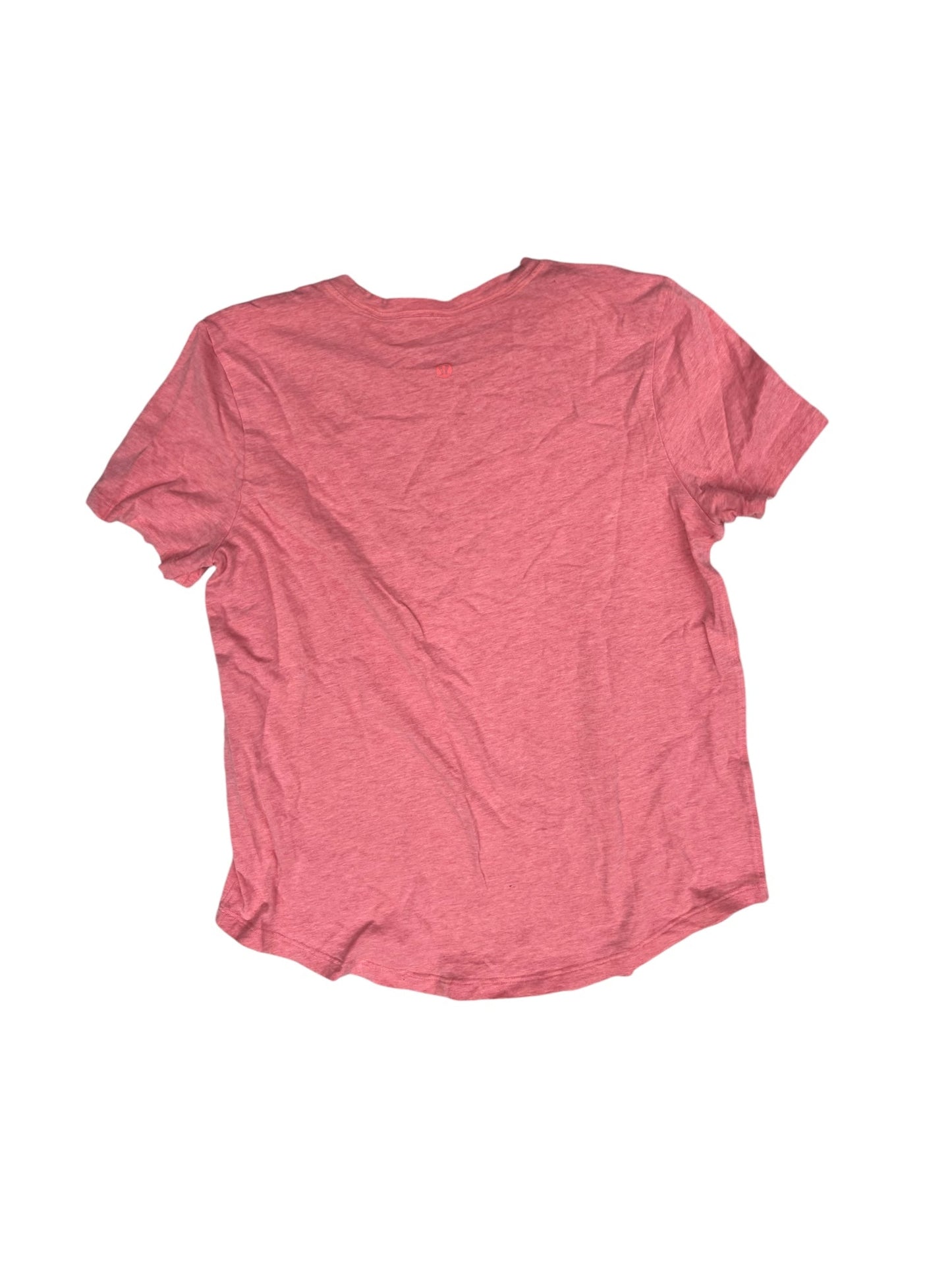 Athletic Top Short Sleeve By Lululemon In Pink, Size: S