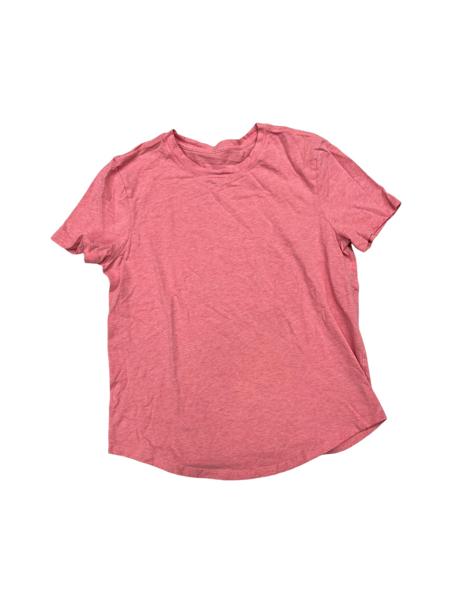 Athletic Top Short Sleeve By Lululemon In Pink, Size: S