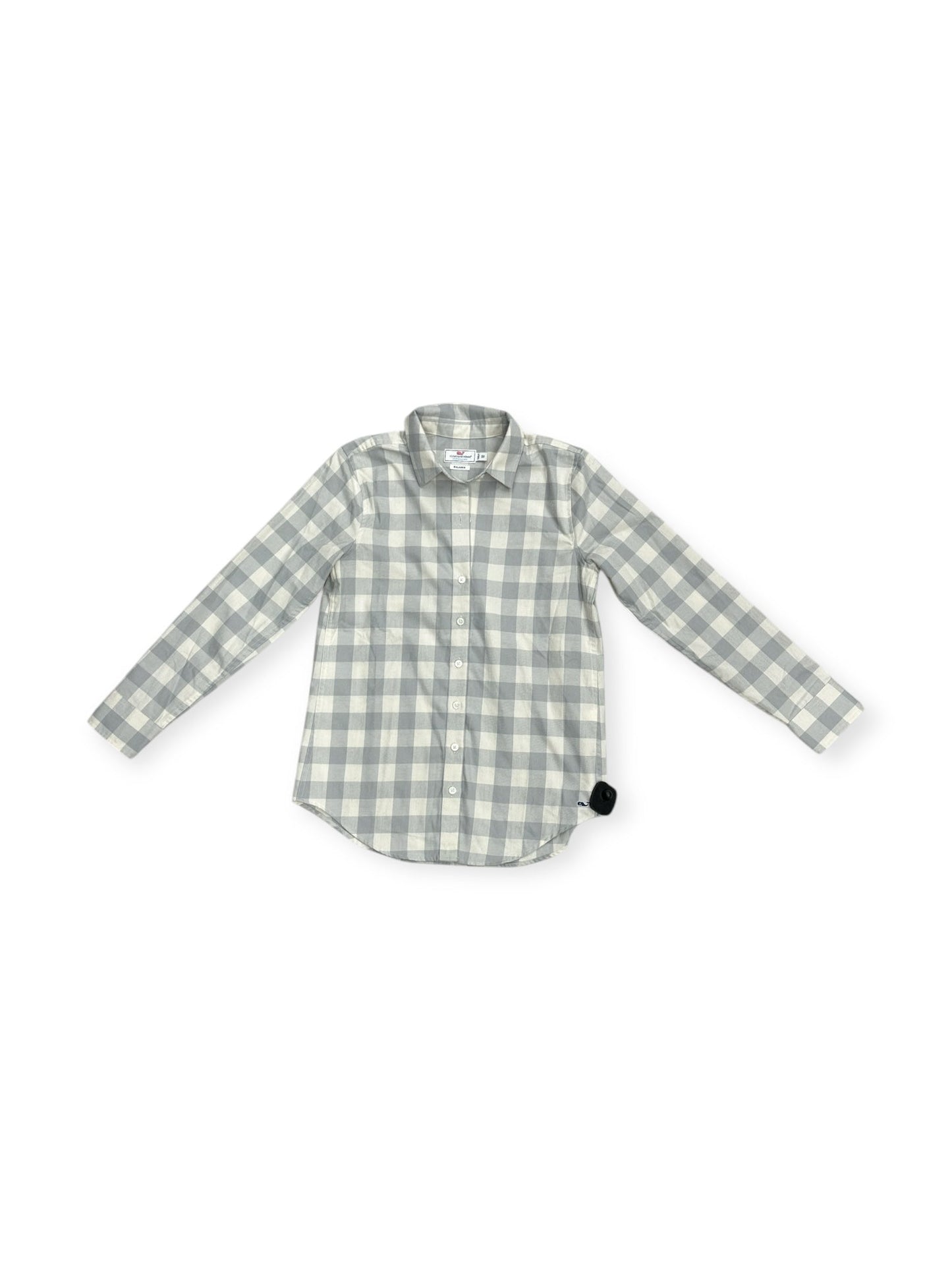 Top Long Sleeve By Vineyard Vines In Plaid Pattern, Size: 0