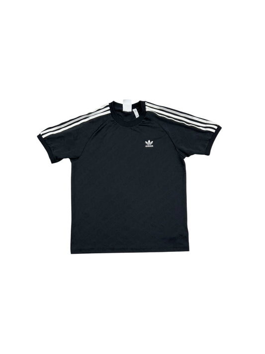 Athletic Top Short Sleeve By Adidas In Black & White, Size: S