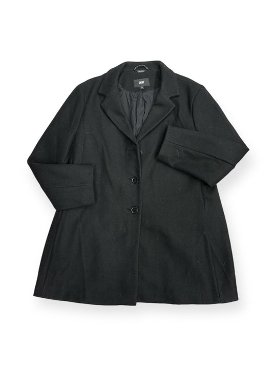 Coat Wool By Dkny In Black, Size: 2x