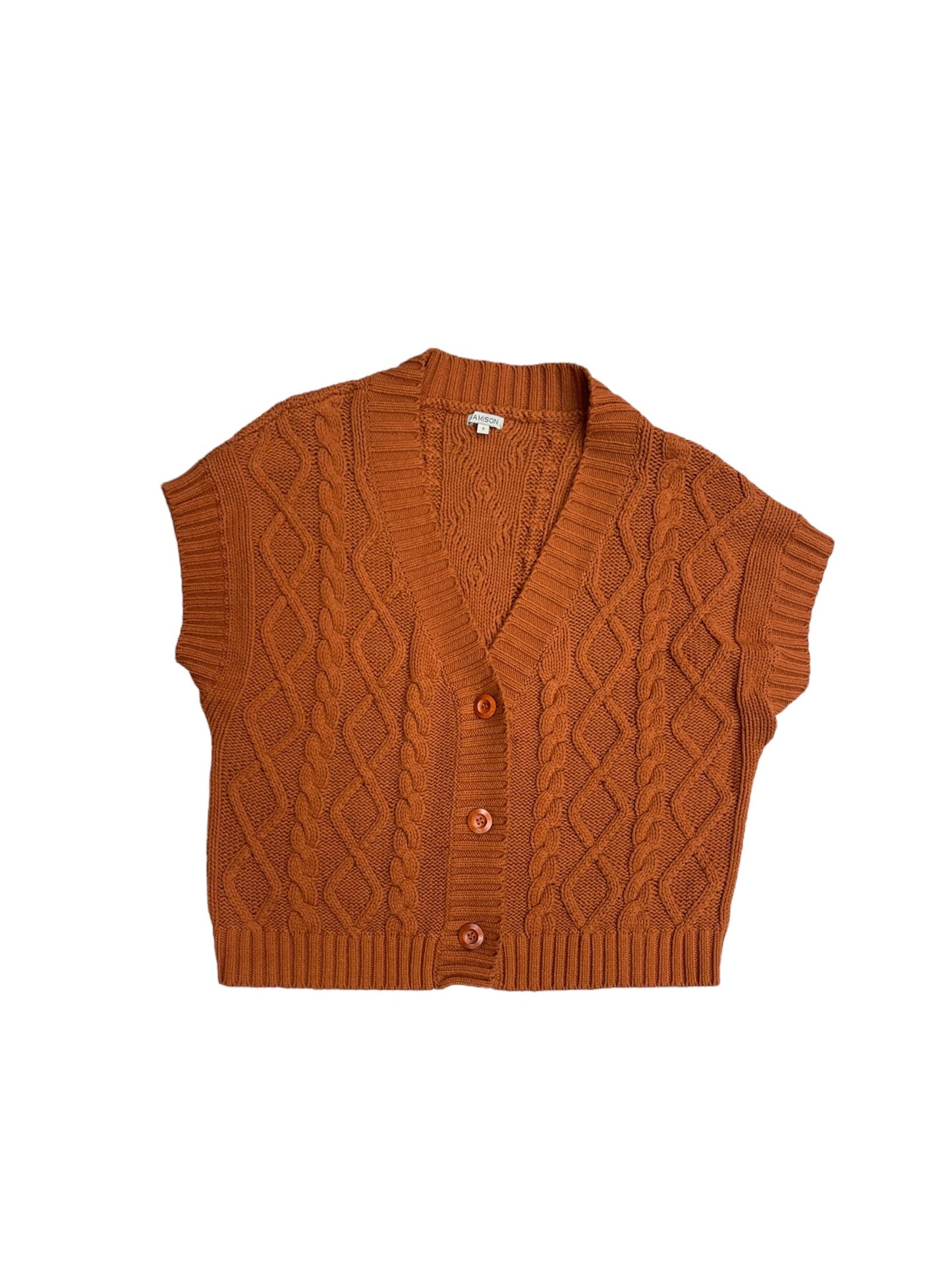 Cardigan By Clothes Mentor In Orange, Size: S