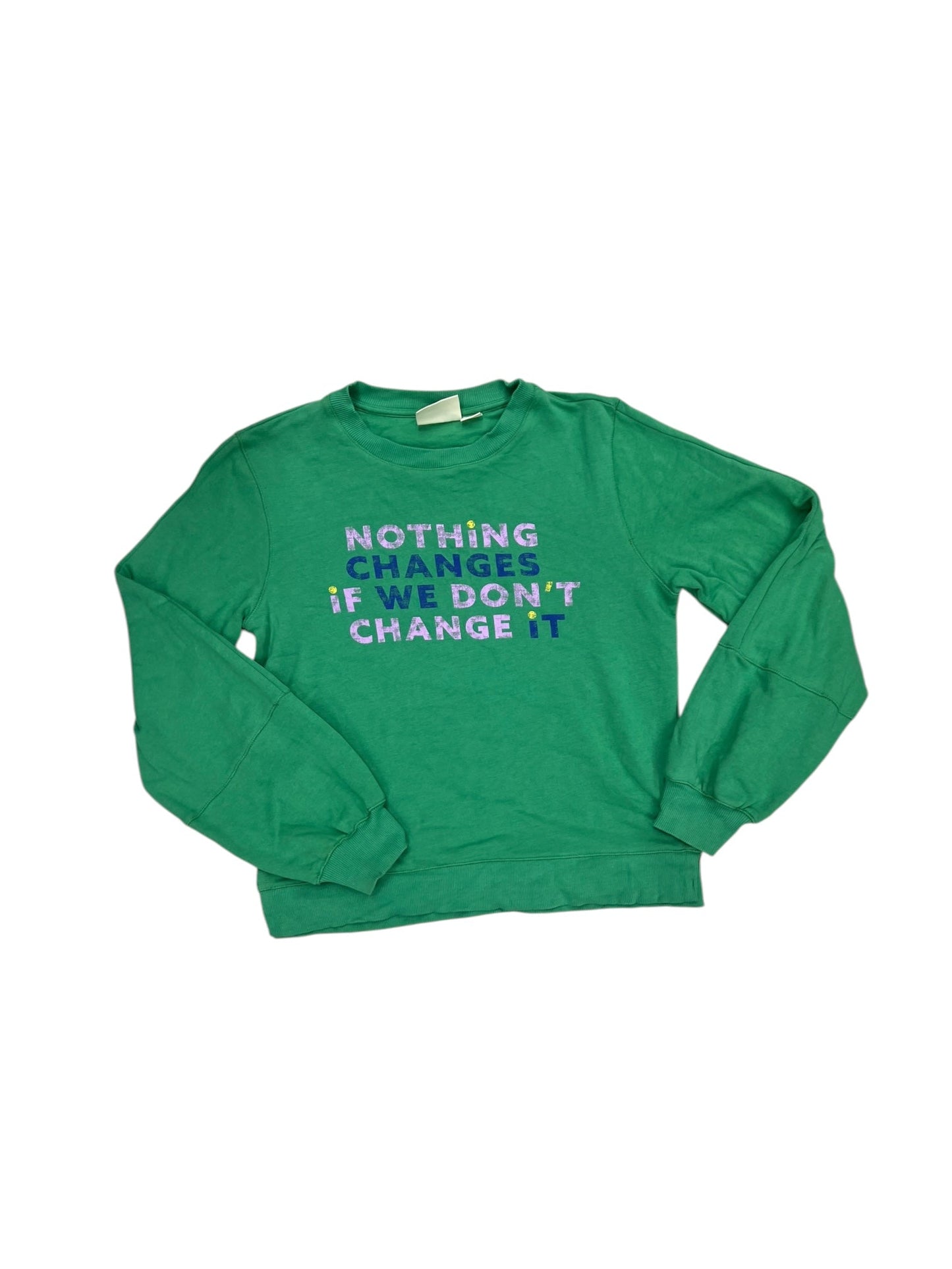 Sweatshirt Crewneck By Maeve In Green, Size: S