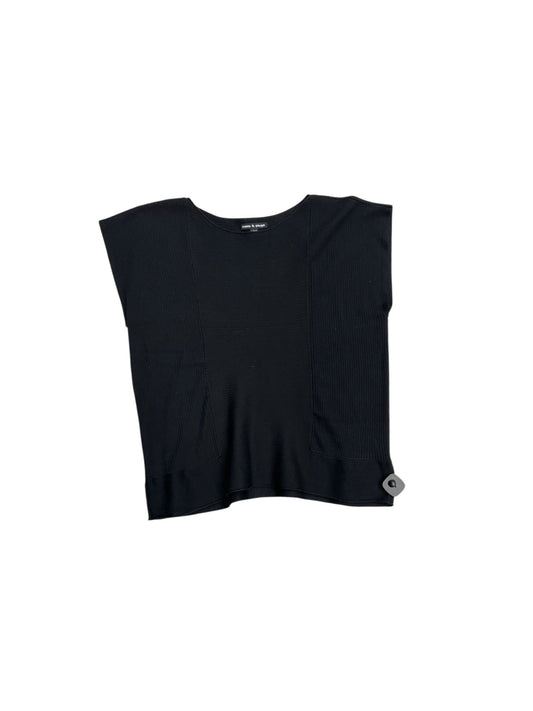 Sweater Short Sleeve By Cable And Gauge In Black, Size: 1x