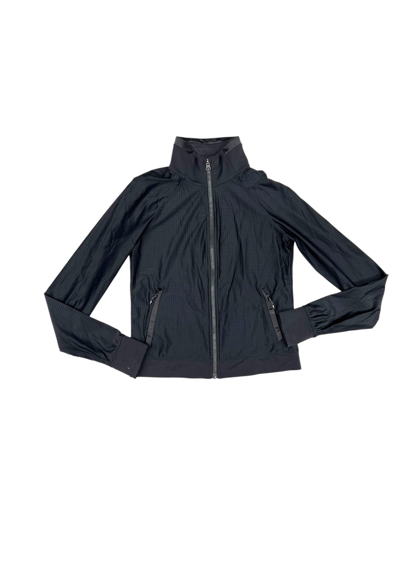 Athletic Jacket By Lululemon In Black, Size: 6