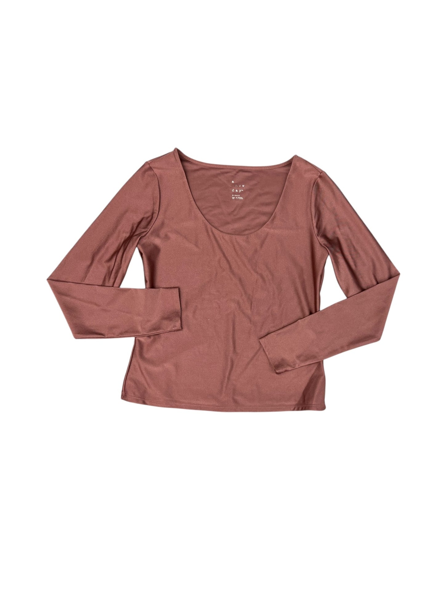 Top Long Sleeve By A New Day In Pink, Size: Xs