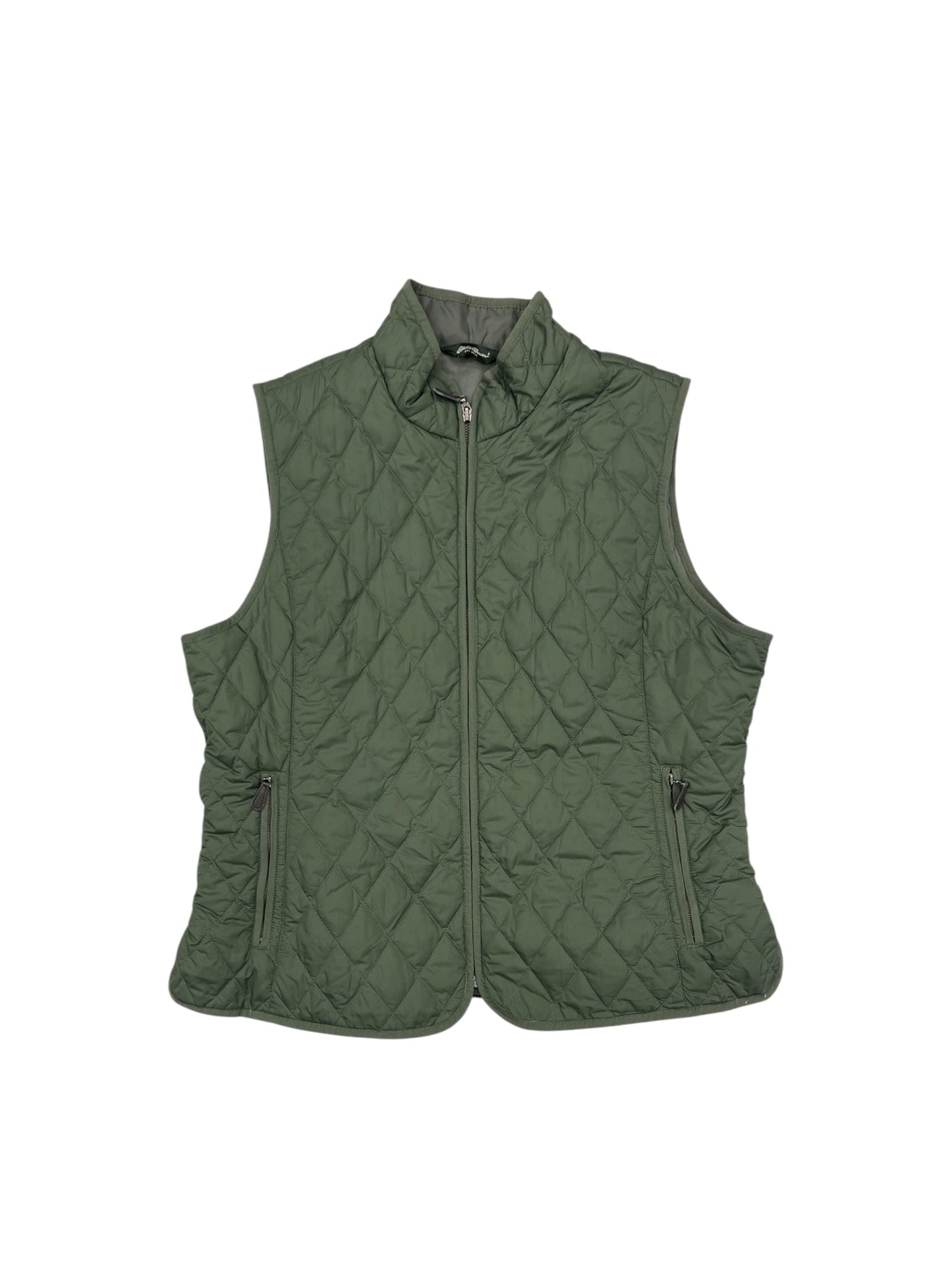 Vest Puffer & Quilted By Eddie Bauer In Green, Size: Xl