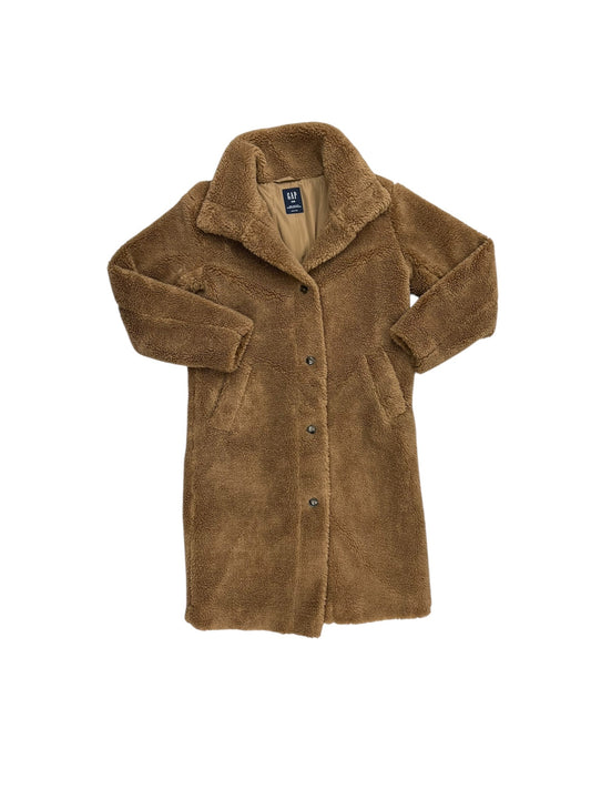 Coat Faux Fur & Sherpa By Gap In Tan, Size: Xxs