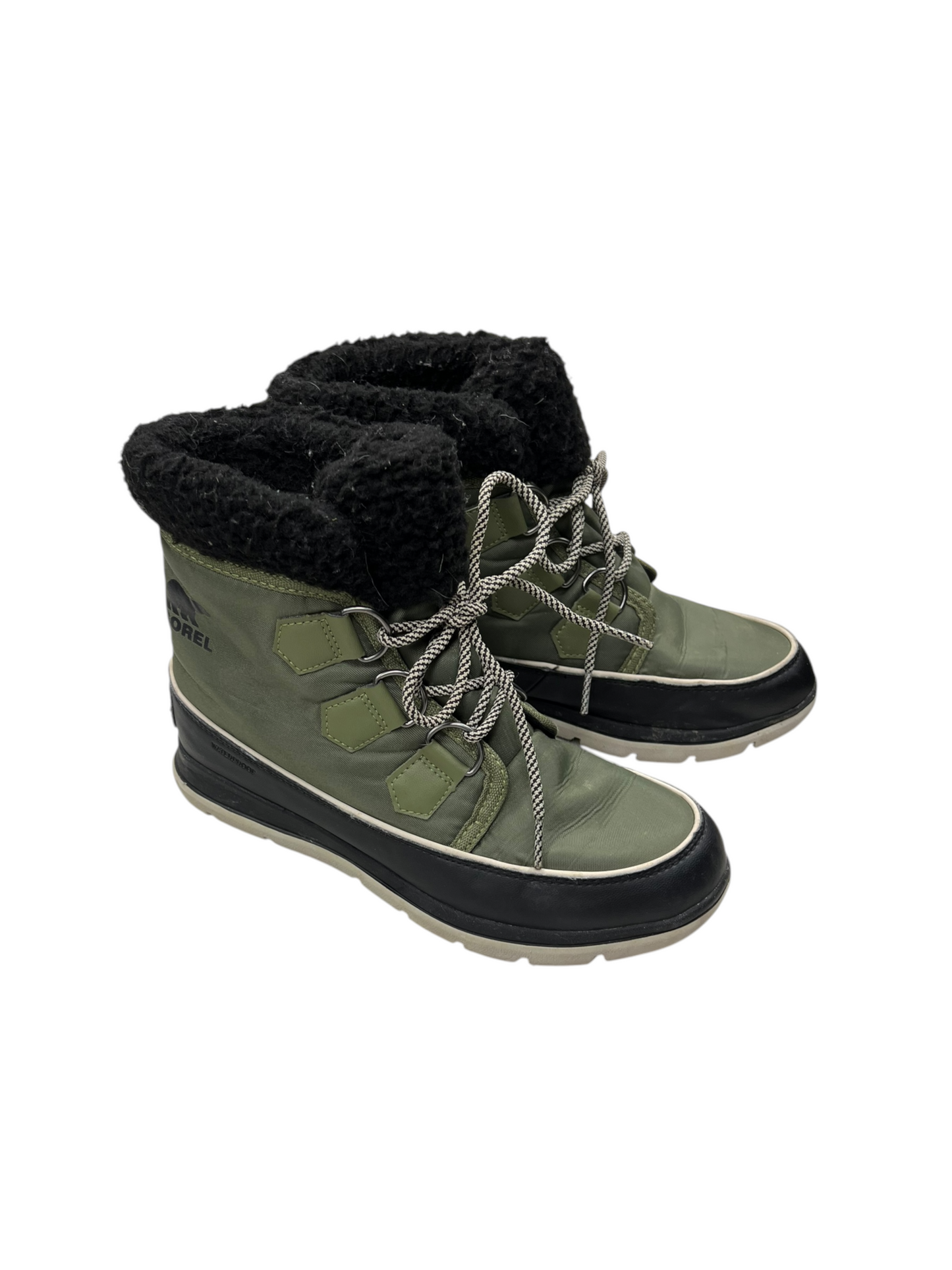 Boots Snow By Sorel In Black & Green, Size: 8