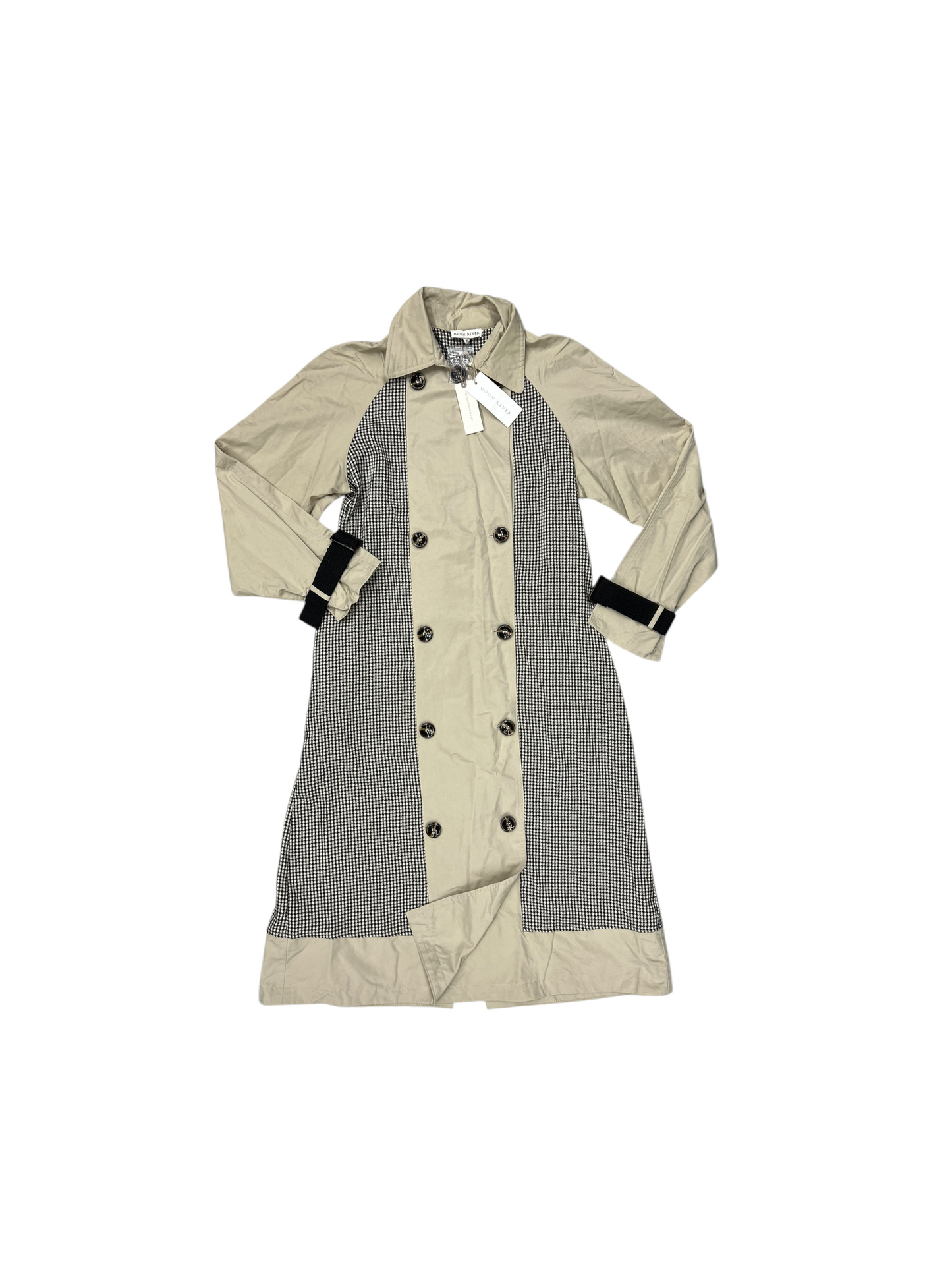 Coat Trench Coat By Moon River In Tan, Size: Xs