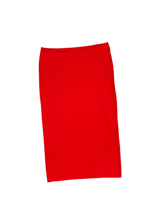 Skirt Midi By Zara In Red, Size: M