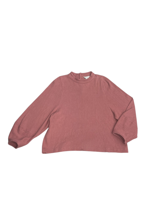 Top Long Sleeve By Madewell In Pink, Size: Xl