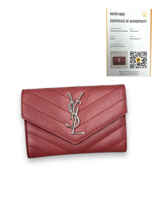 Wallet Luxury Designer By Yves Saint Laurent, Size: Small