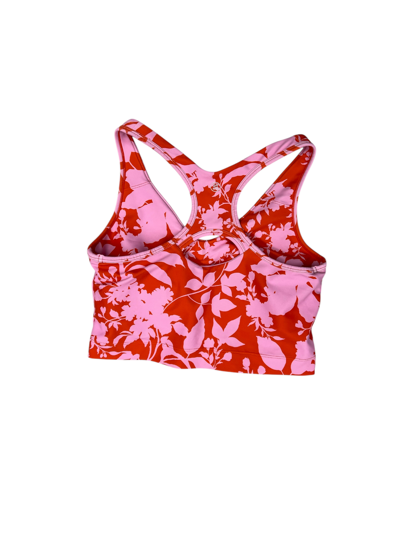 Athletic Bra By Sage In Orange & Pink, Size: M