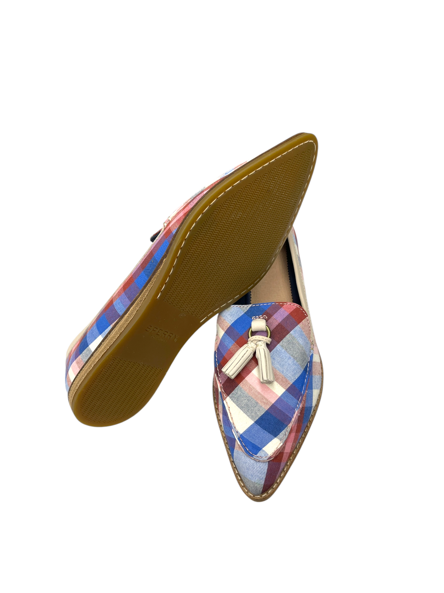 Shoes Flats By Sperry In Plaid Pattern, Size: 9