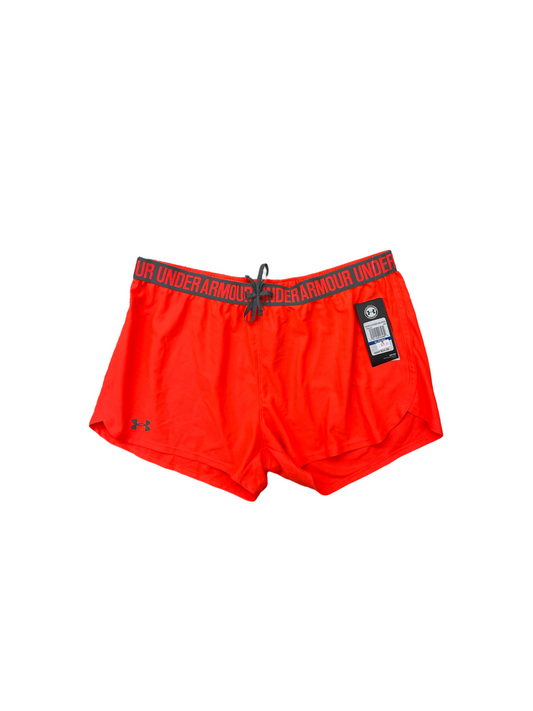 Athletic Shorts By Under Armour In Orange, Size: Xl