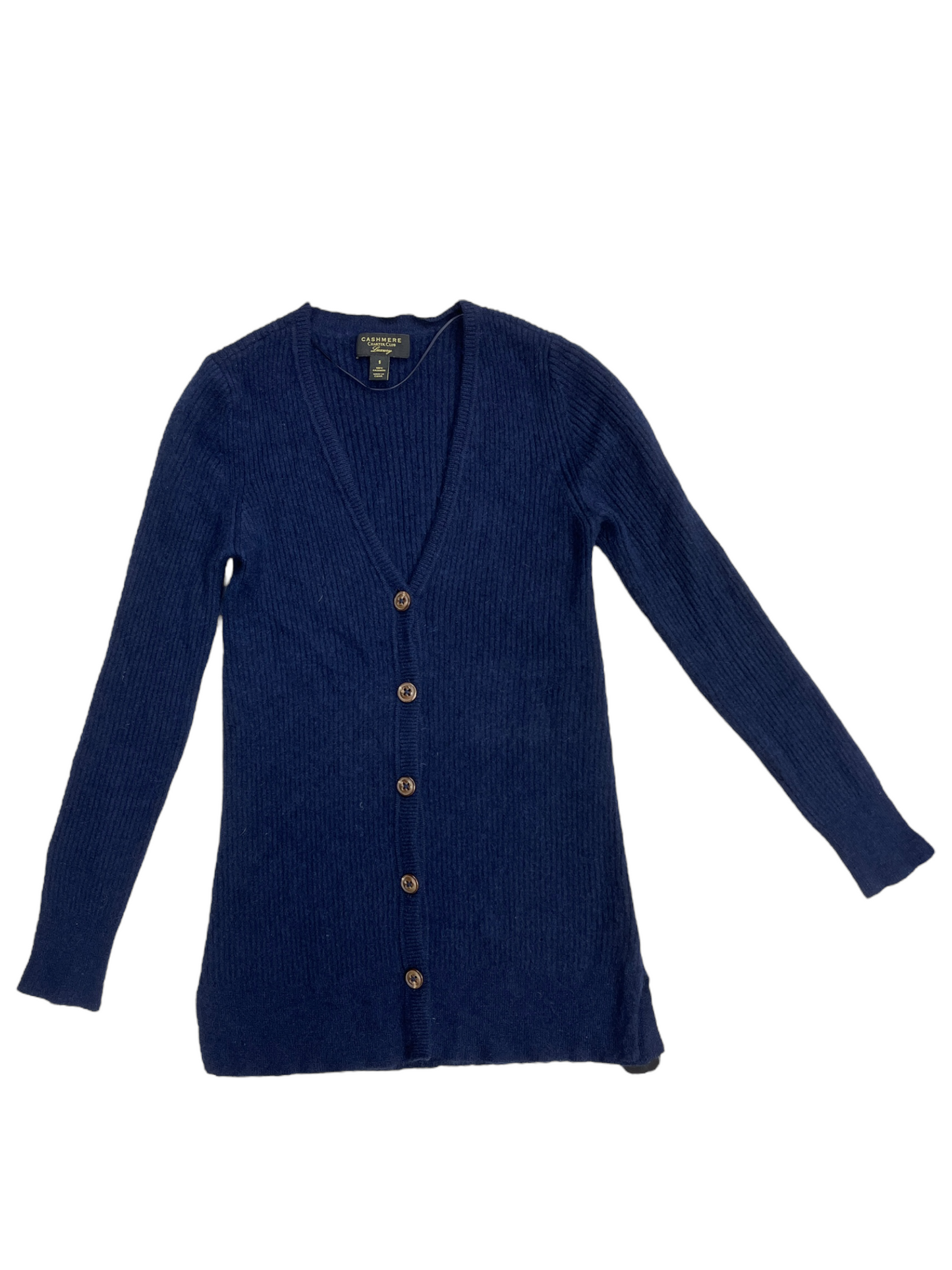 Sweater Cardigan Cashmere By Charter Club In Navy, Size: S