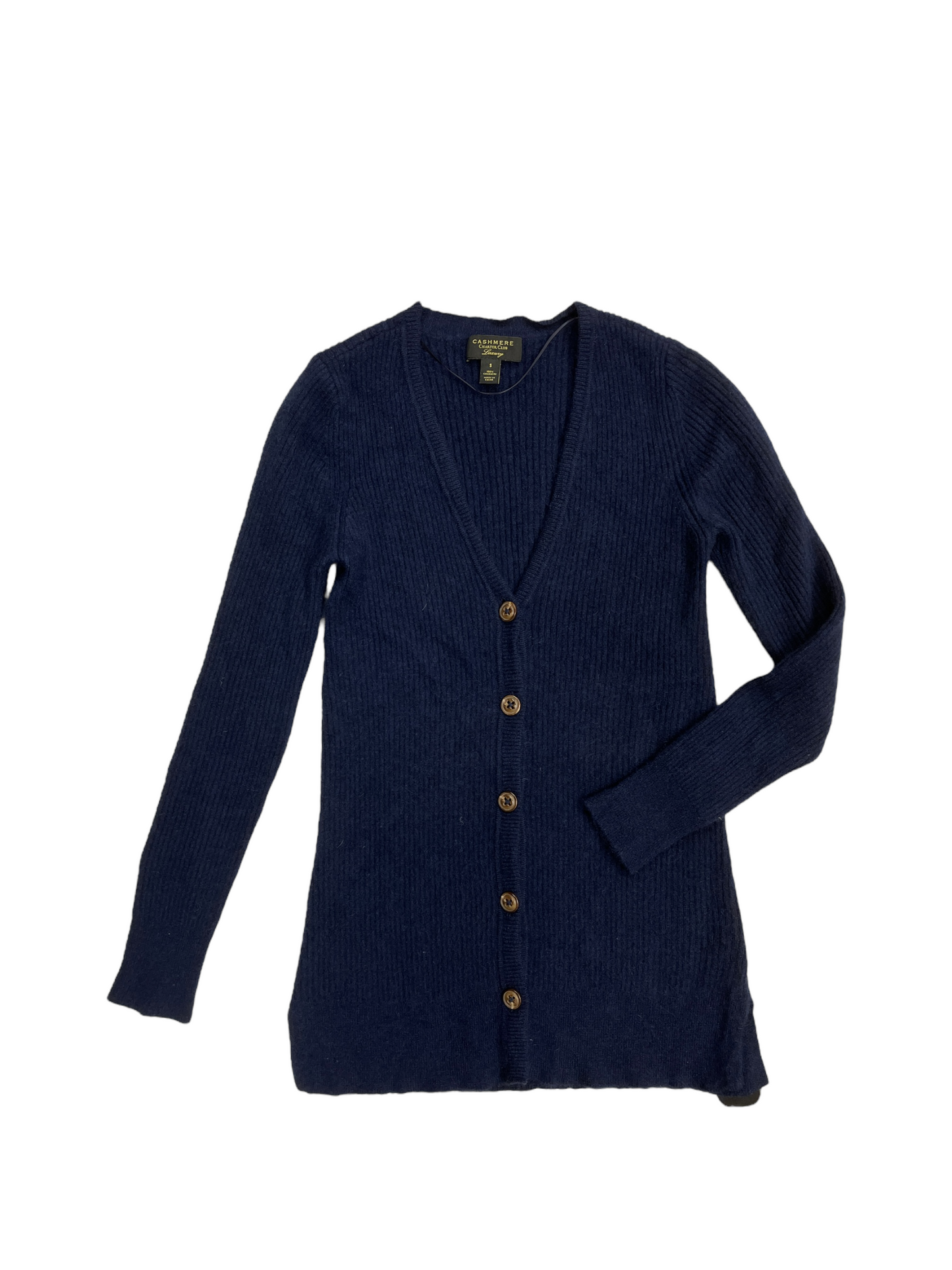 Sweater Cardigan Cashmere By Charter Club In Navy, Size: S