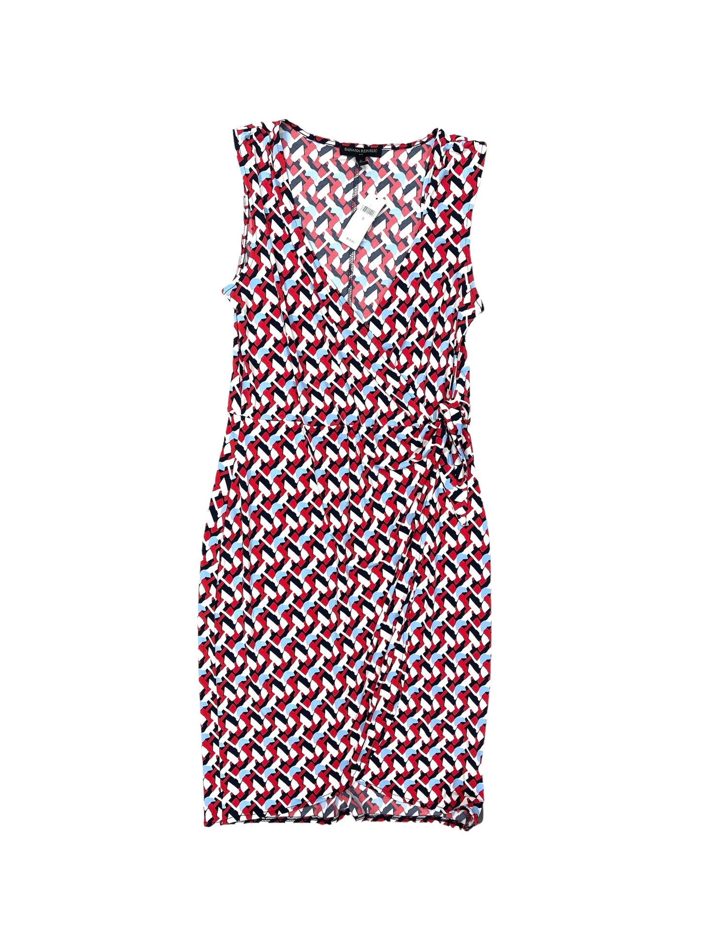 Blue & Red & White Dress Casual Short Banana Republic, Size S