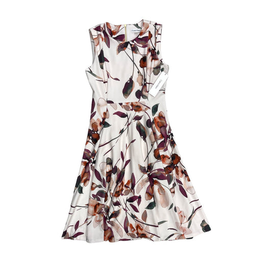 Floral Print Dress Casual Midi Calvin Klein, Size 6