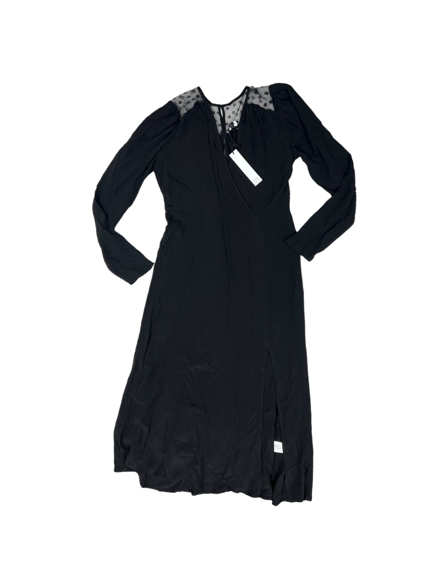 Black Dress Casual Maxi Clothes Mentor, Size L
