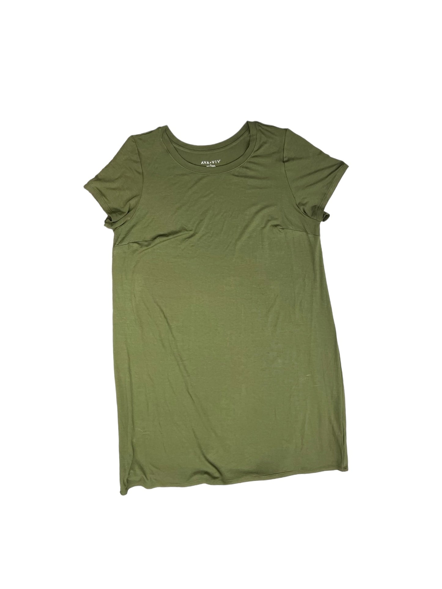 Green Dress Casual Midi Ava & Viv, Size 1x