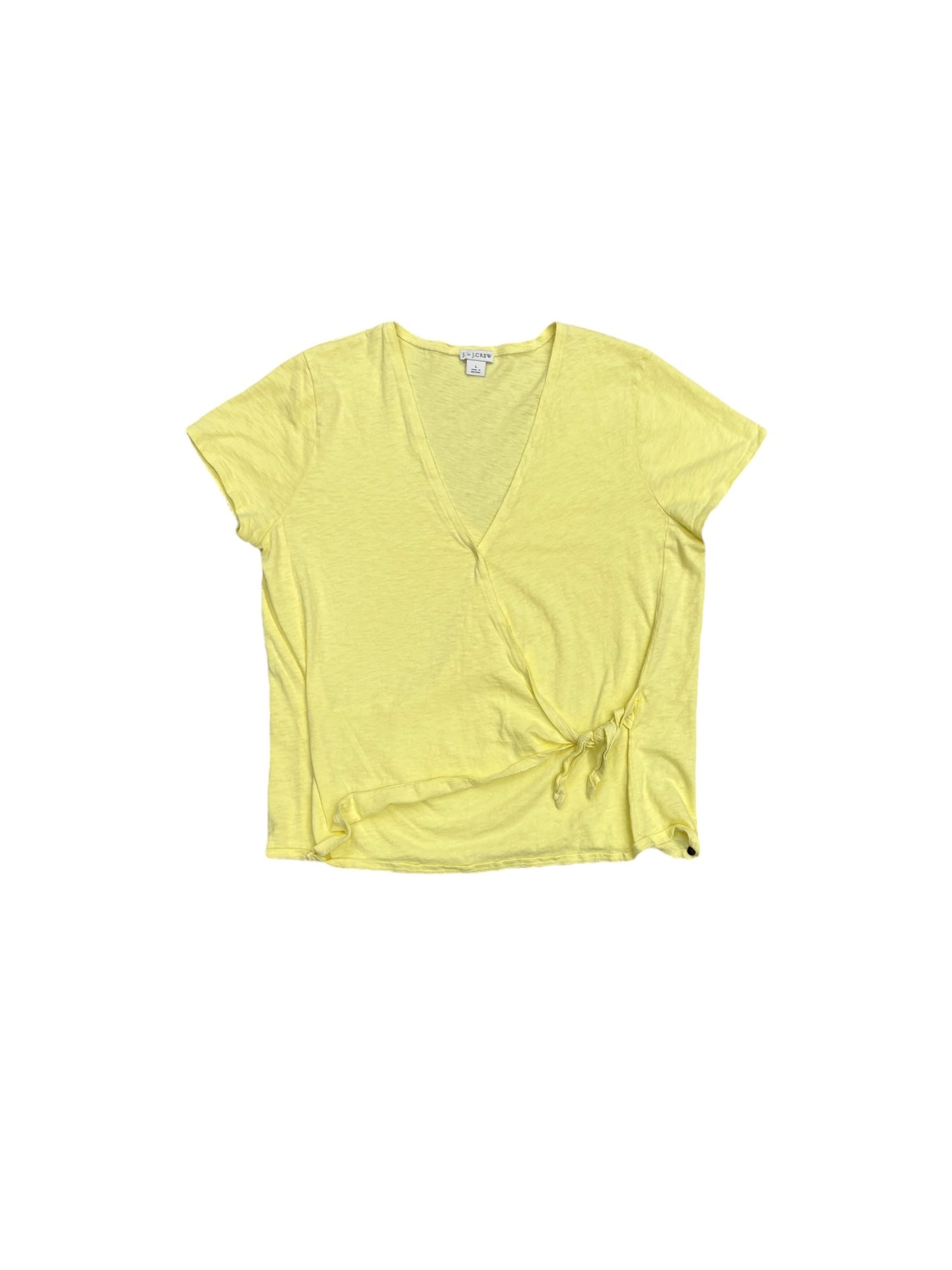 Yellow Top Short Sleeve Basic J. Crew, Size L