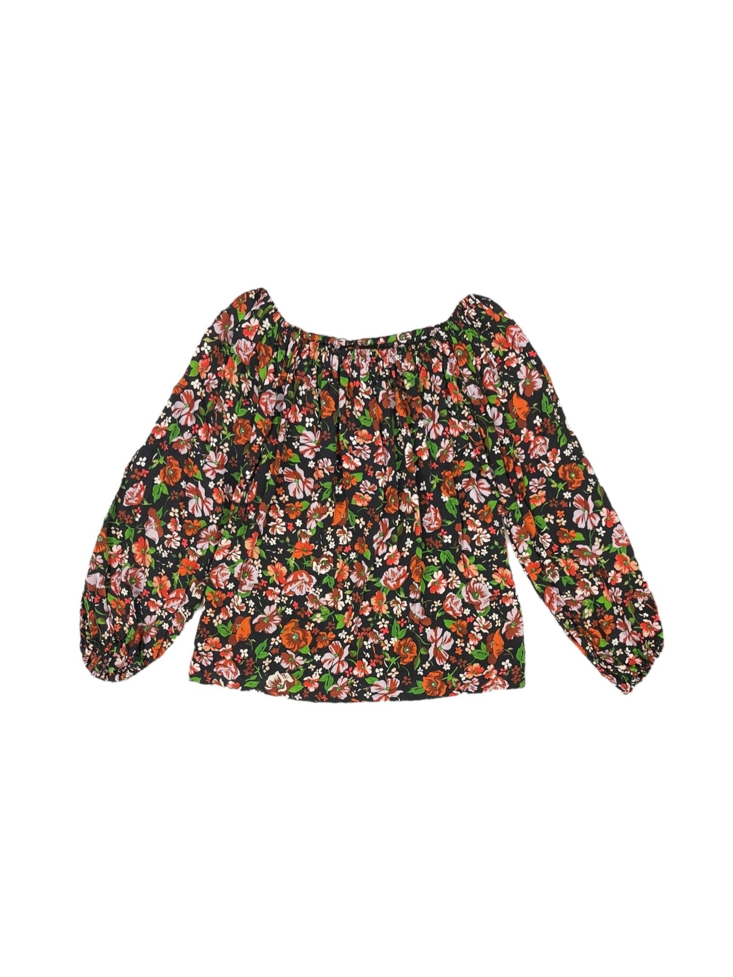 Top Long Sleeve By Zara In Floral Print, Size: Xs