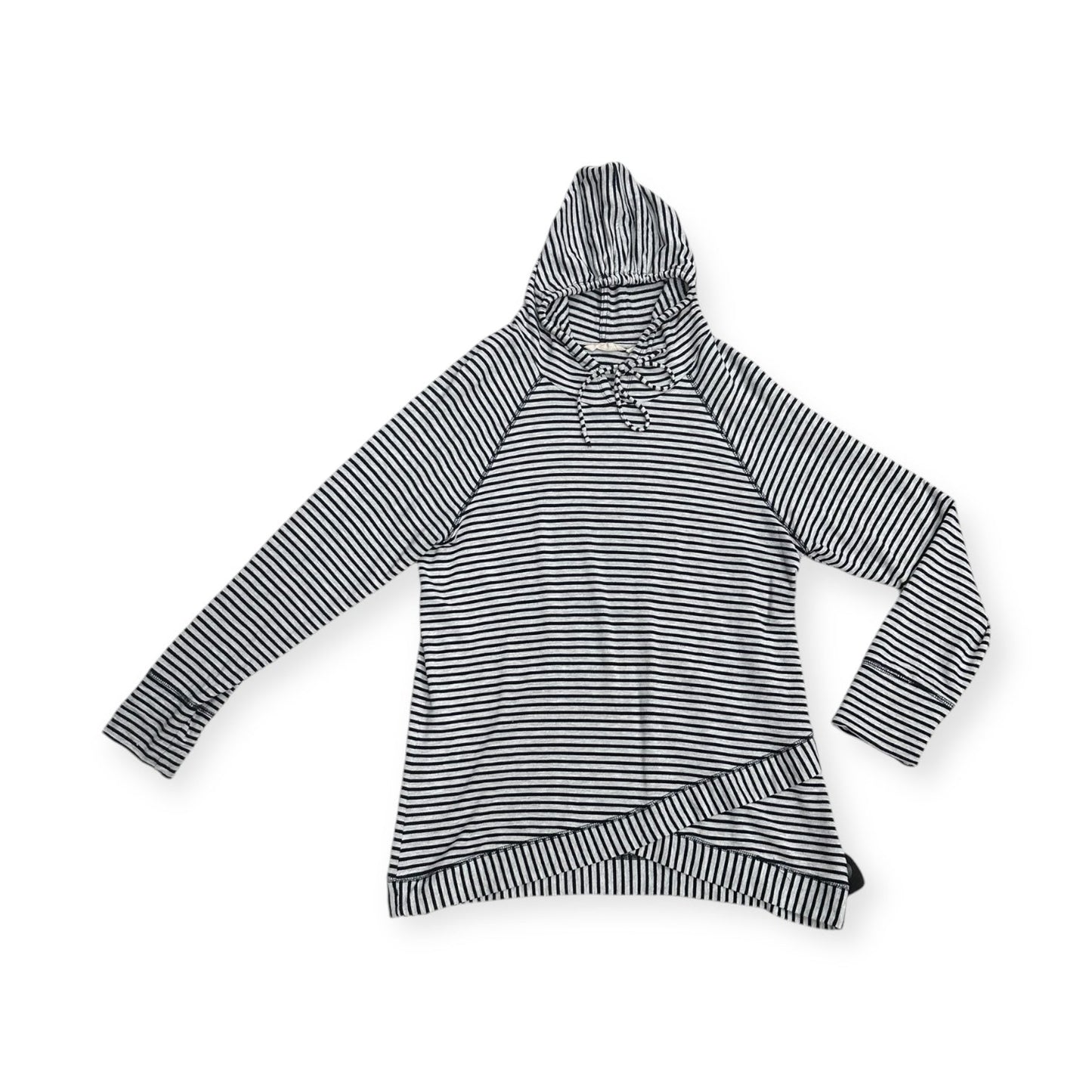 Sweatshirt Hoodie By Soft Surroundings In Striped Pattern, Size: Xl