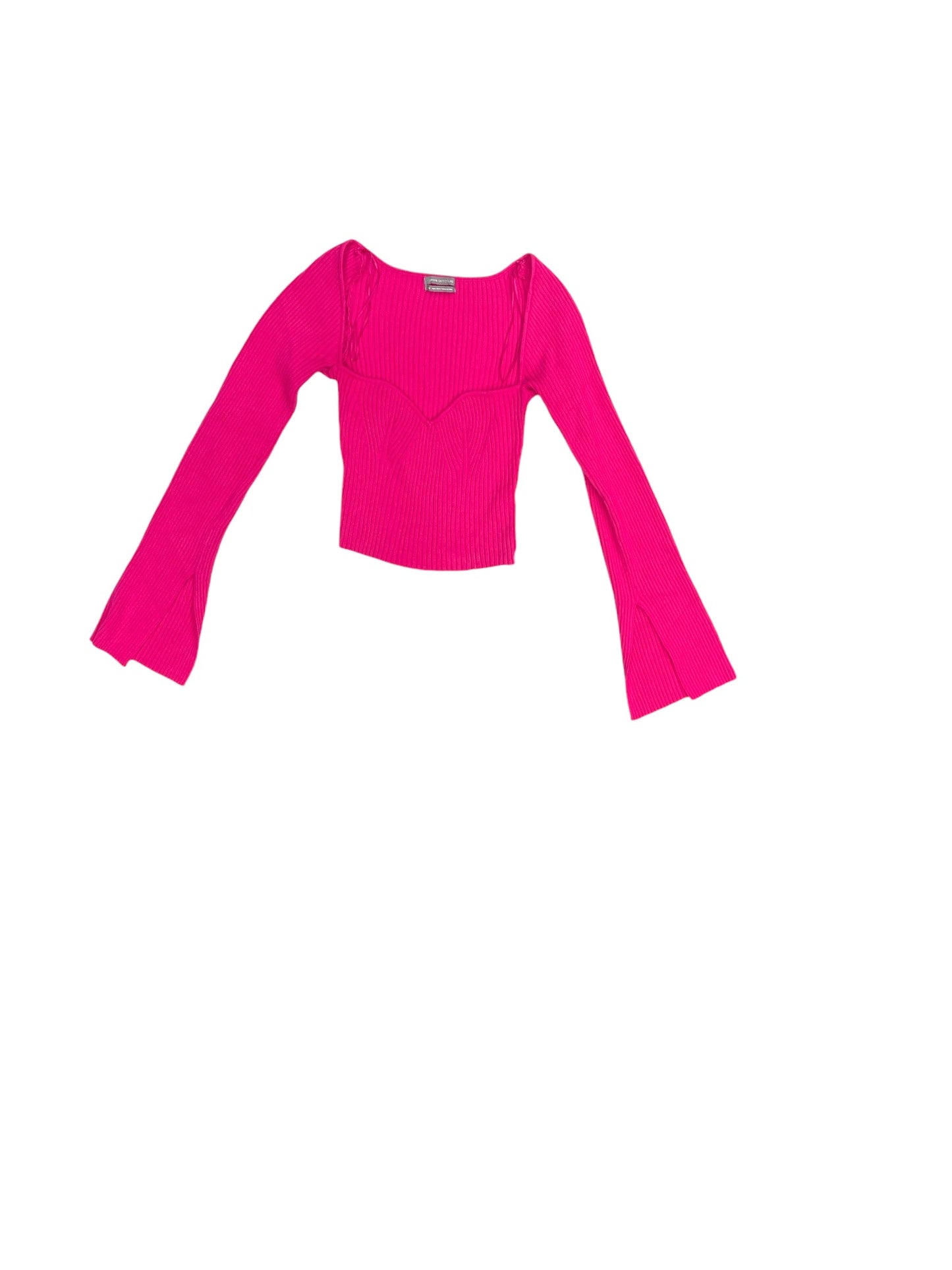 Top Long Sleeve By Urban Outfitters In Pink, Size: L