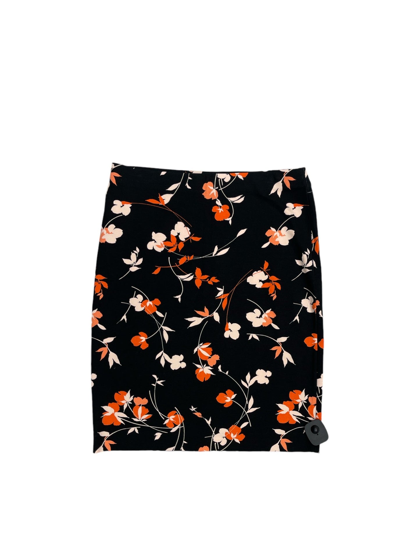 Skirt Midi By Ann Taylor In Black & Orange, Size: M