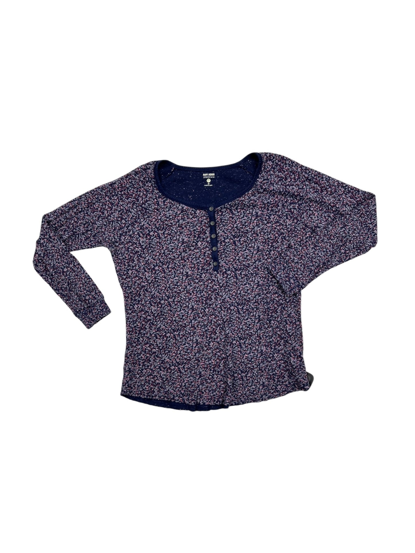 Top Long Sleeve By Ruff Hewn In Blue & Pink, Size: M