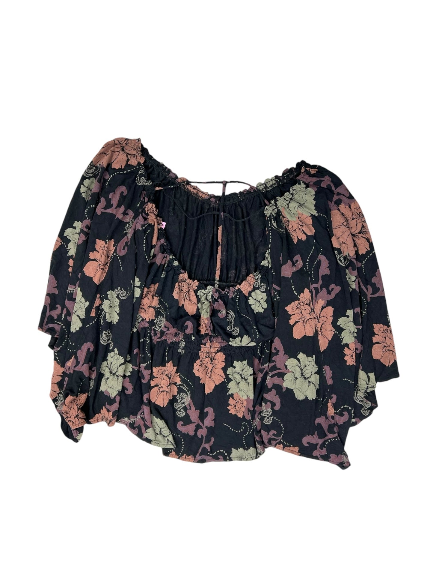 Top 3/4 Sleeve By Free People In Floral Print, Size: S