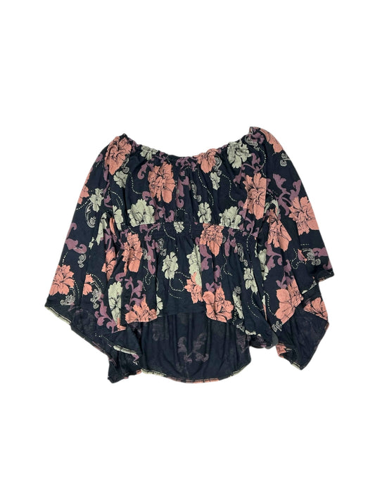 Top 3/4 Sleeve By Free People In Floral Print, Size: S