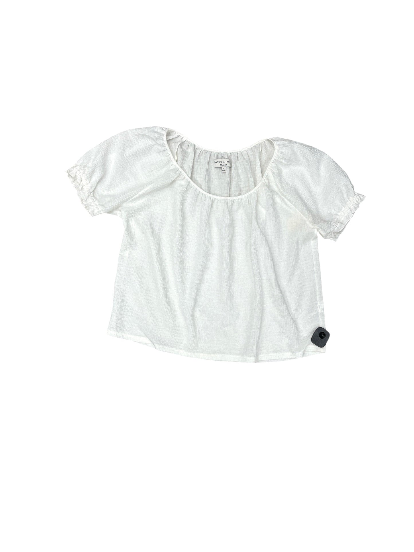 Top Short Sleeve By Madewell In White, Size: L