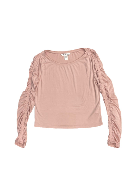 Top Long Sleeve By Athleta In Pink, Size: S