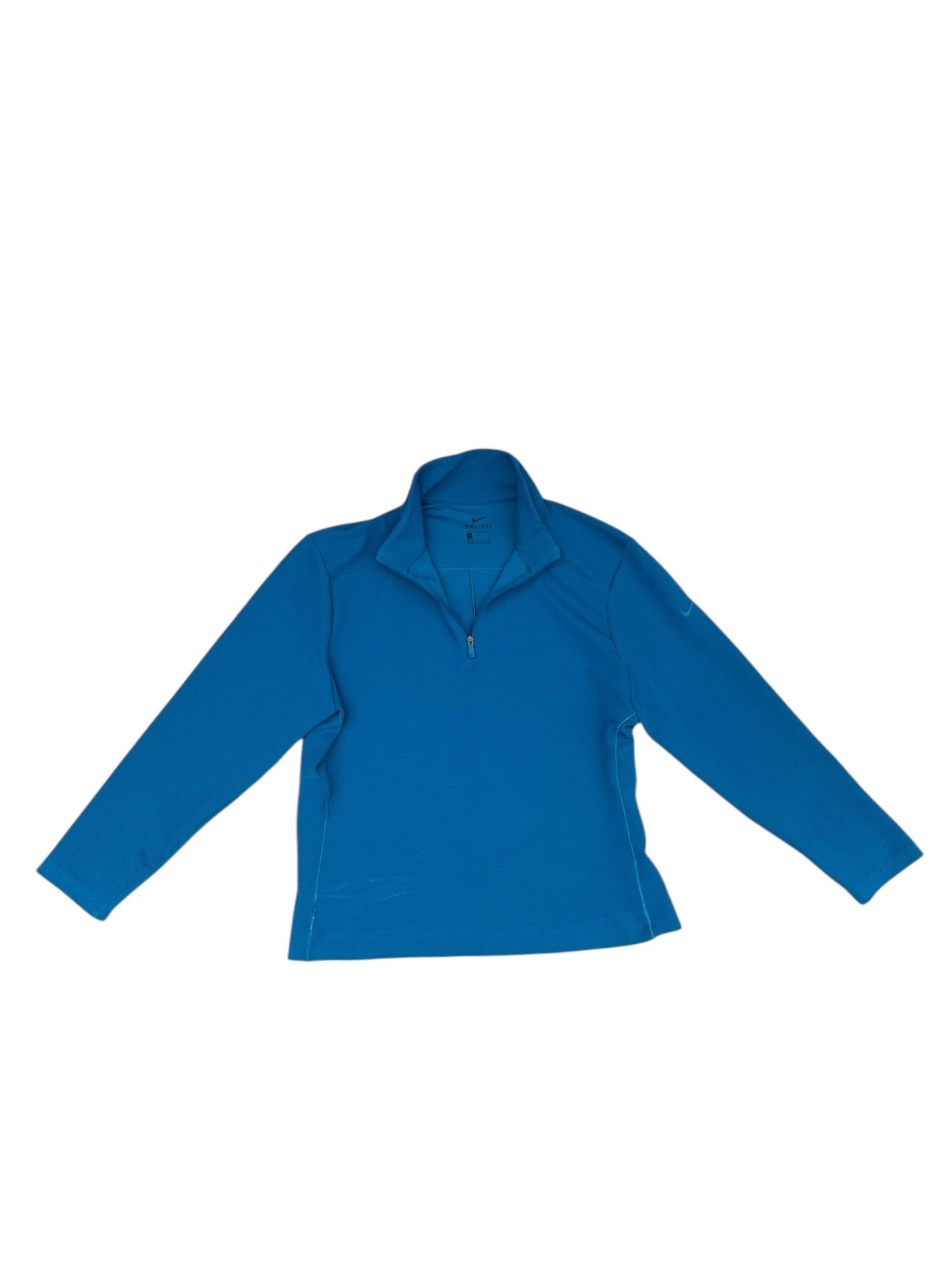 Athletic Top Long Sleeve Collar By Nike Apparel In Blue, Size: M