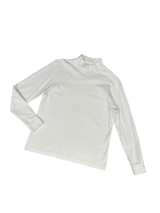 Top Long Sleeve Basic By Lands End In White, Size: M