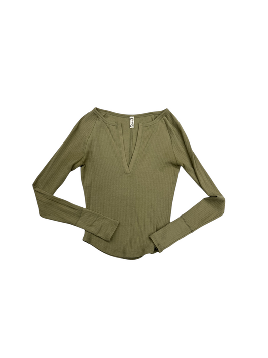 Top Long Sleeve Basic By Free People In Green, Size: Xs