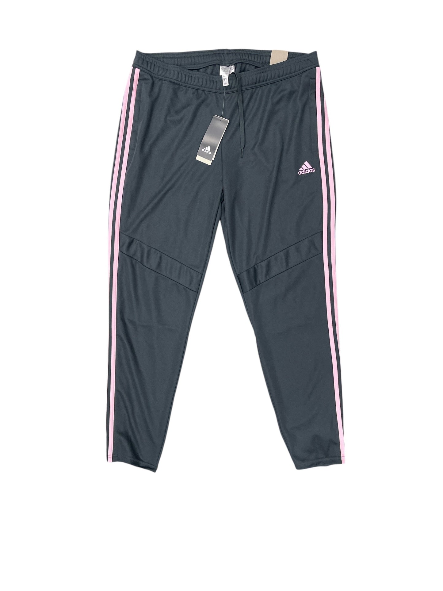 Athletic Pants By Adidas In Grey & Pink, Size: Xl