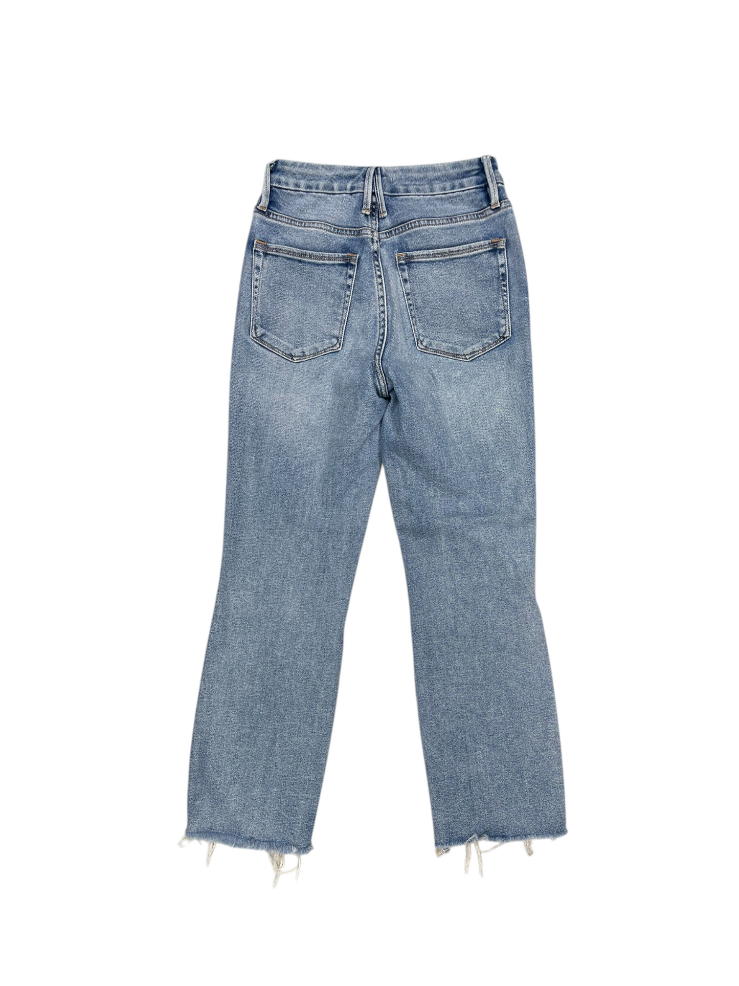 Jeans Cropped By Good American In Blue Denim, Size: 0