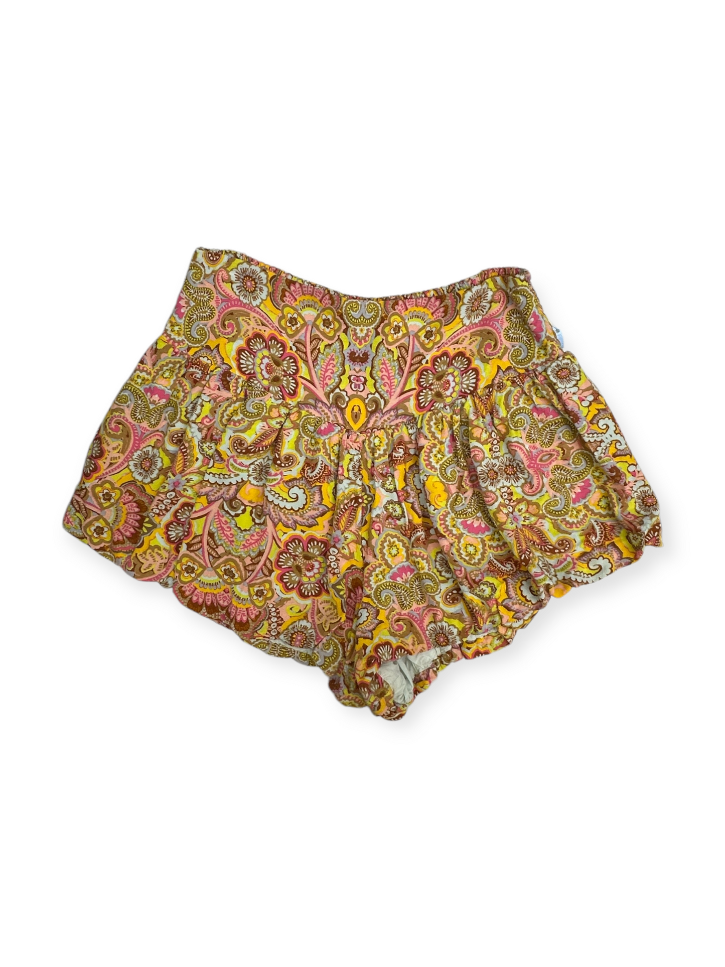 Shorts By Free People In Pink & Yellow, Size: L