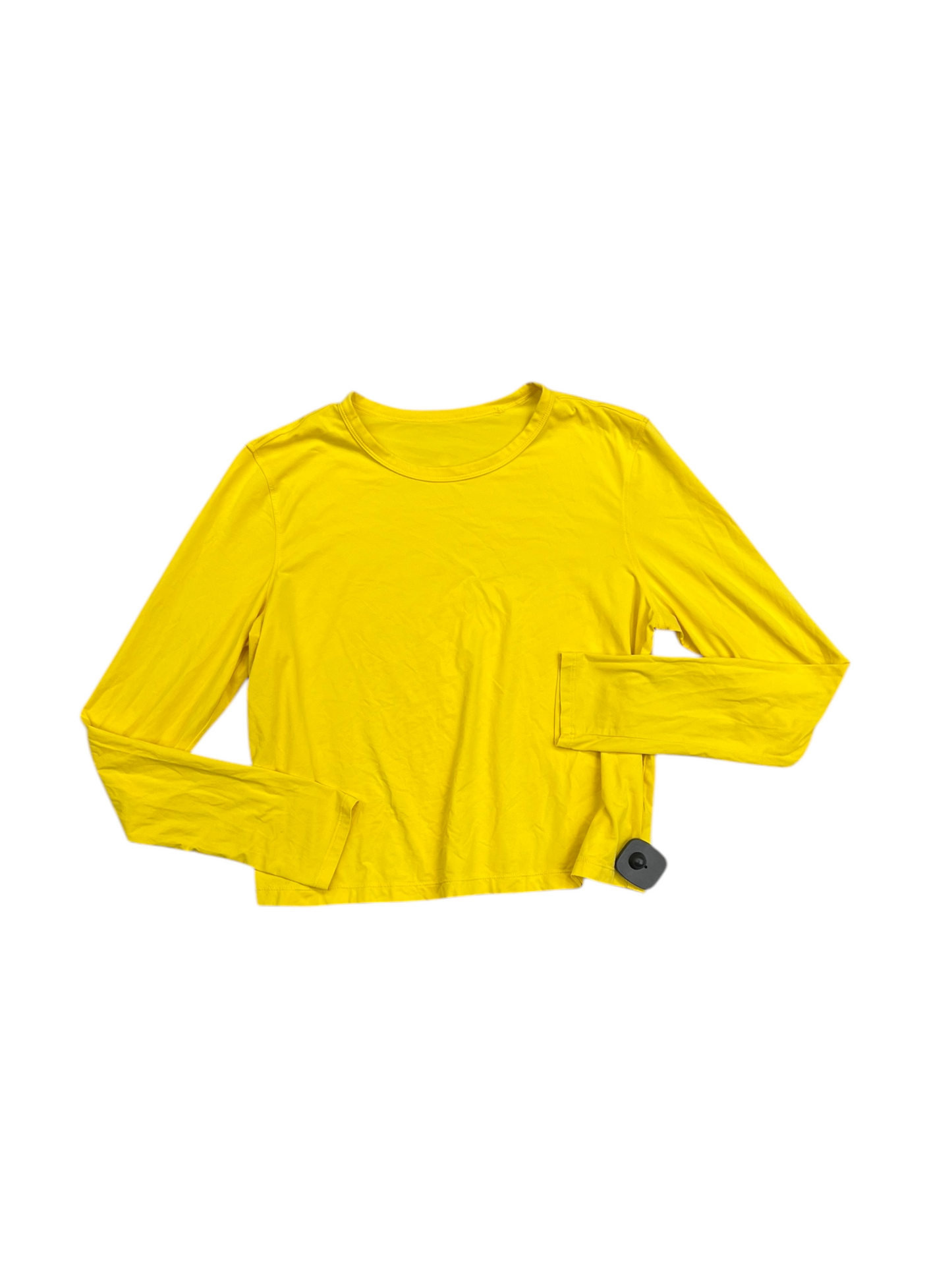 Athletic Top Long Sleeve Collar By Crz yoga In Yellow, Size: S