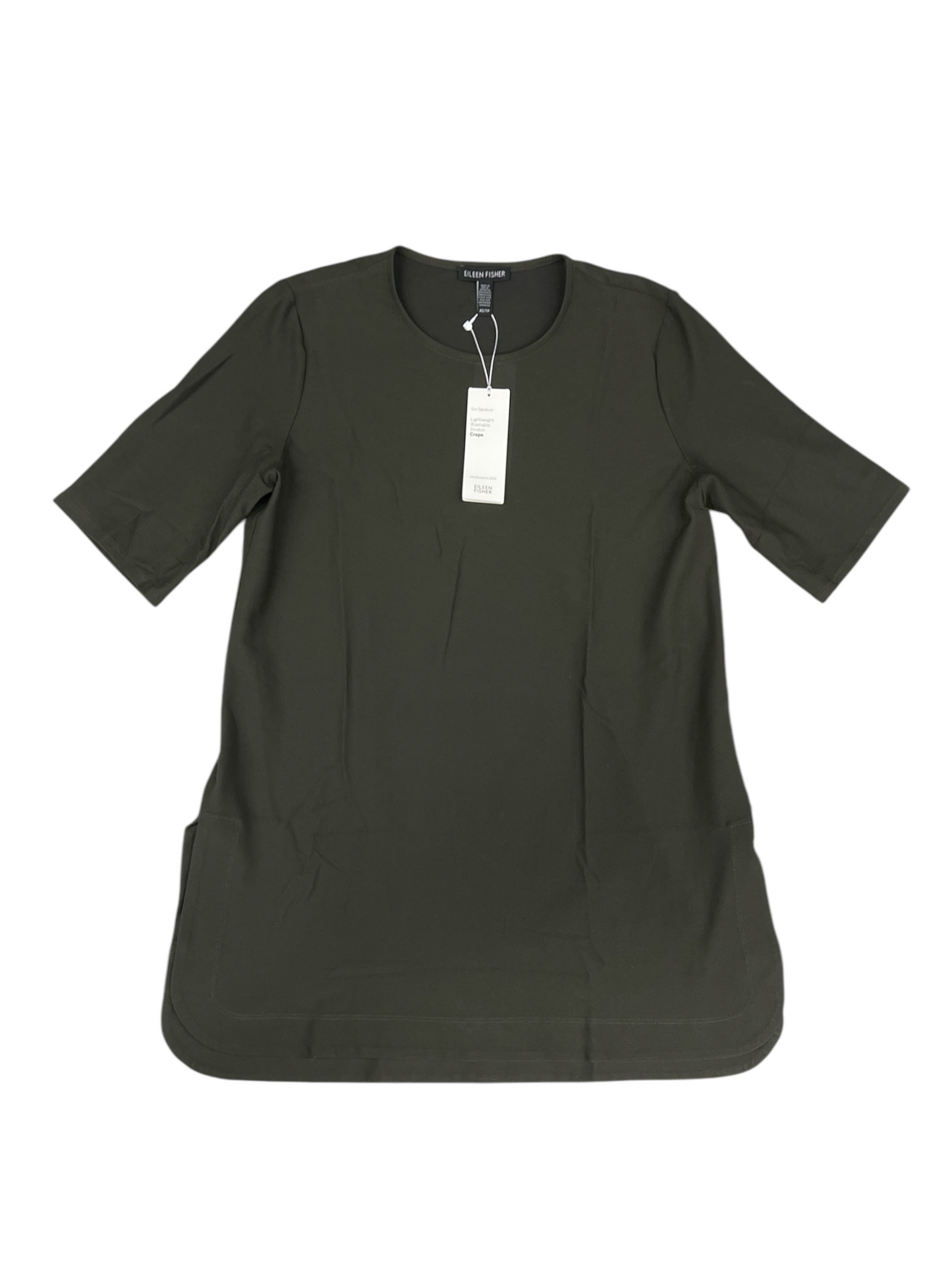 Tunic Short Sleeve By Eileen Fisher In Green, Size: Xs