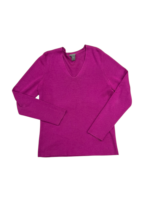 Sweater By Ann Taylor In Pink, Size: L