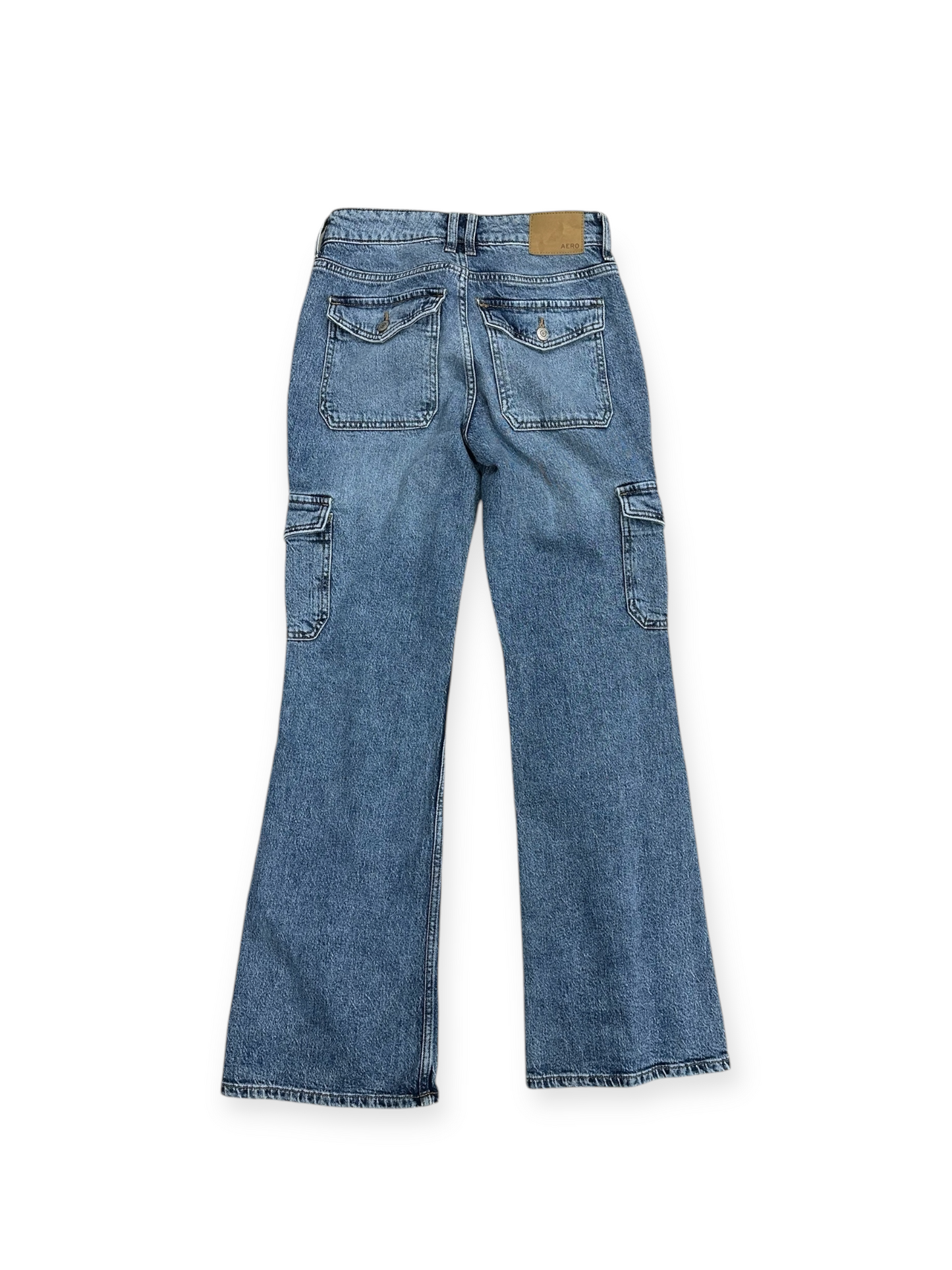 Jeans Flared By Aeropostale In Blue Denim, Size: 4